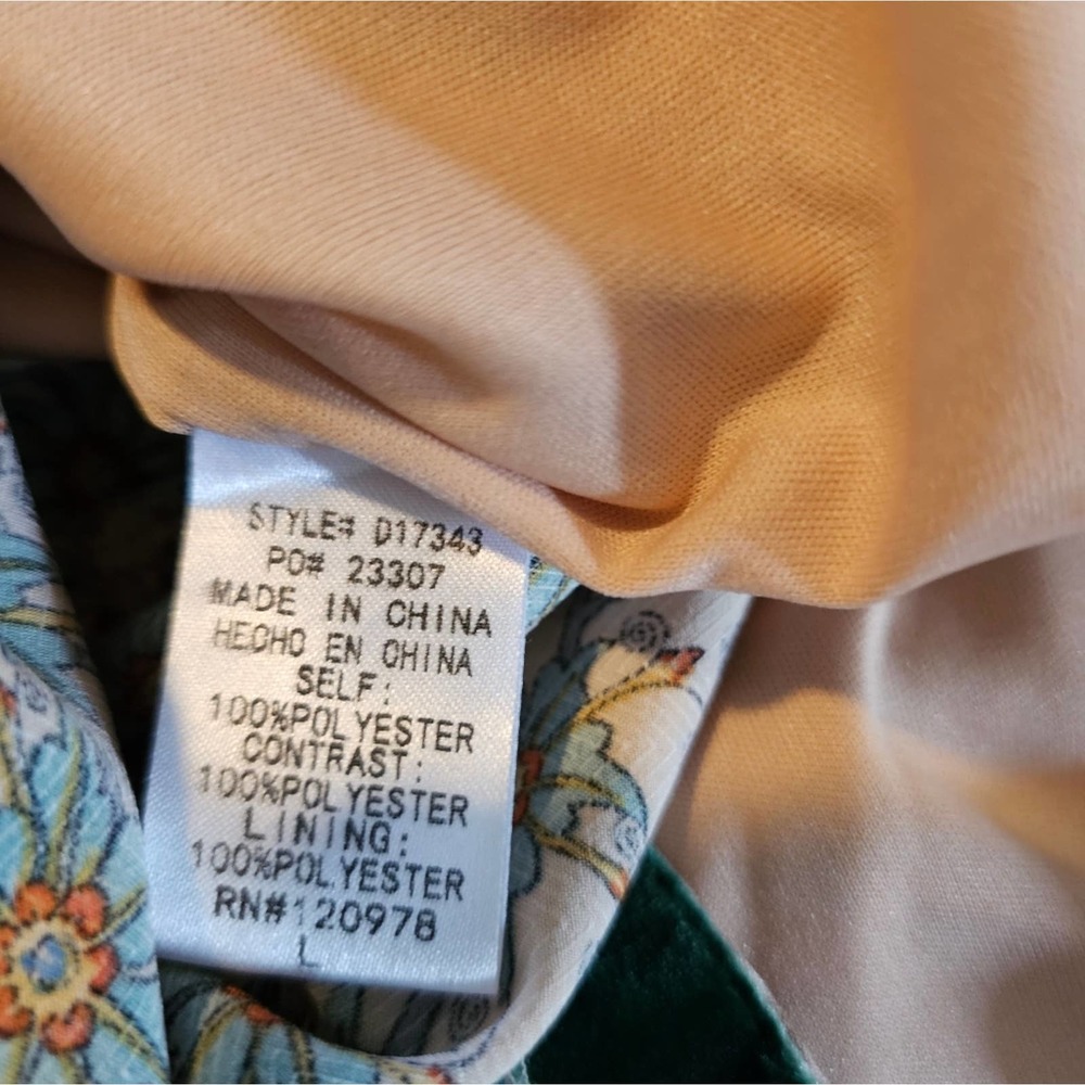 Entro women's cottage boho floral paisley slip dress size Large - Picture 13 of 13
